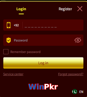 WinPkr login preview